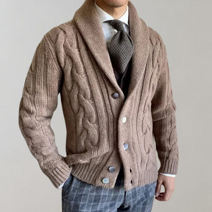 Stylish Men's Cardigan with Revers by Bart