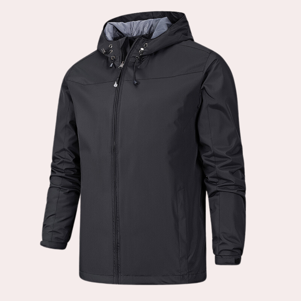 Gervais - Tough men's windbreaker with handy hood