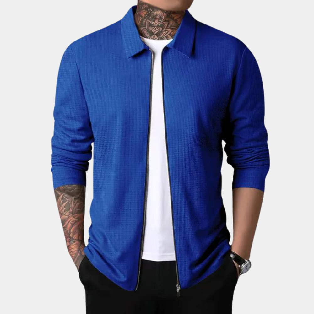 Stylish Men's Jacket with Zipper for a Fashionable Look