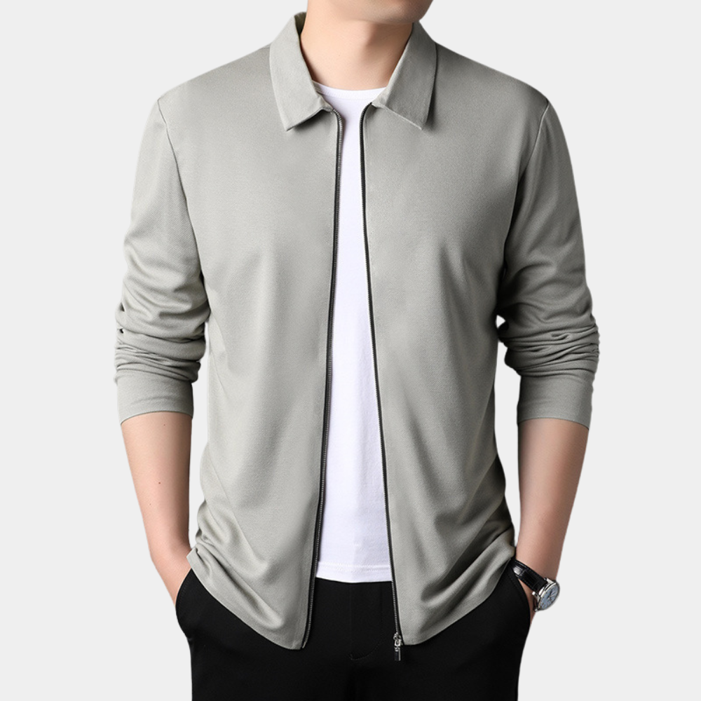 Stylish Men's Jacket with Zipper for a Fashionable Look