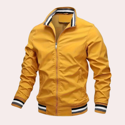 Stylish orange men's jacket for a casual look