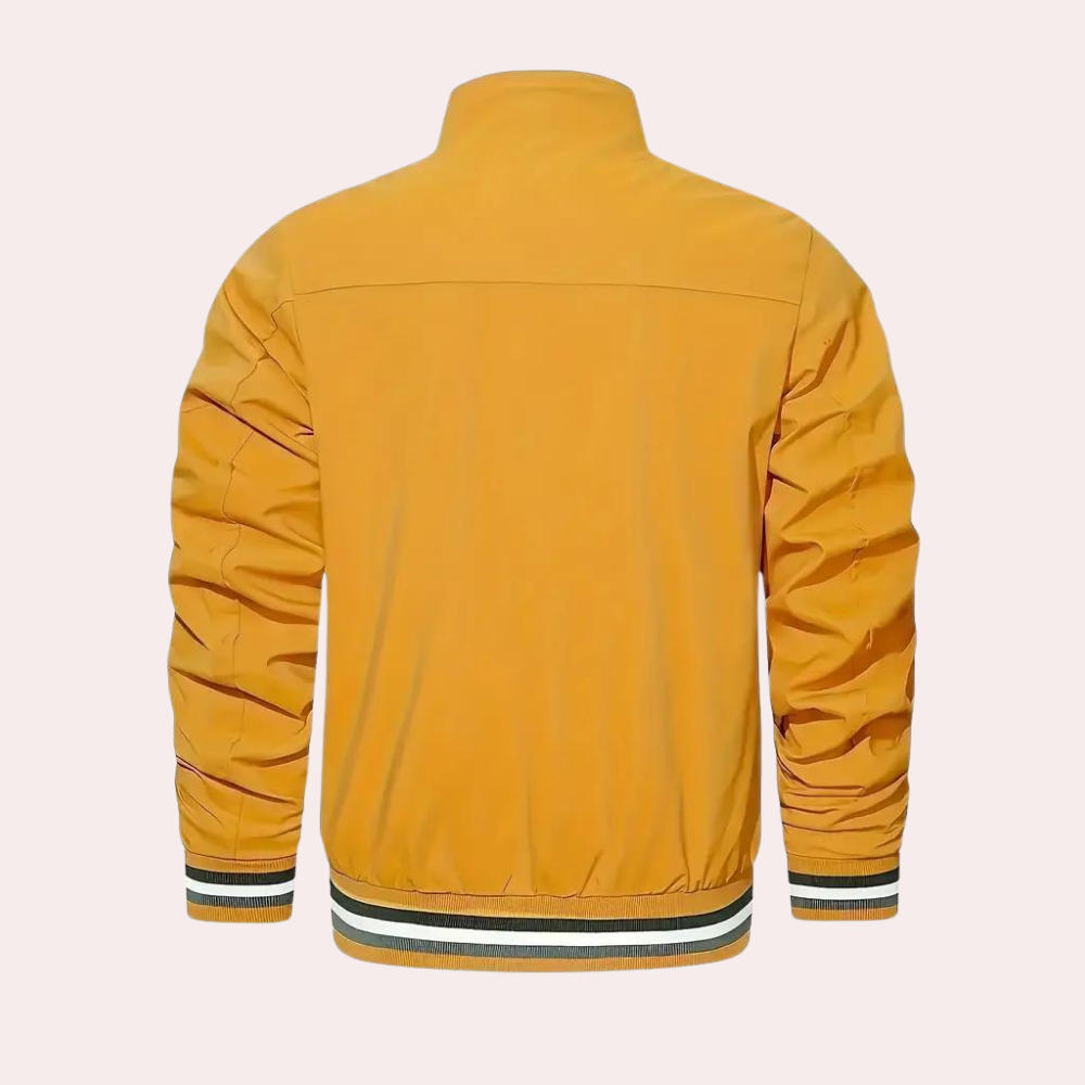 Stylish orange men's jacket for a casual look