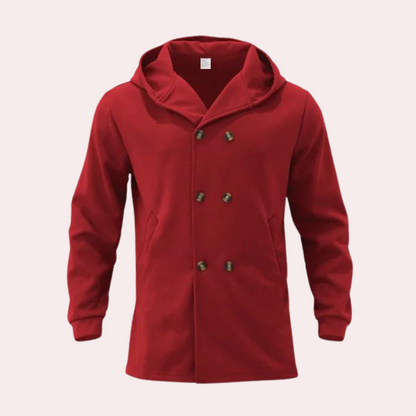 Stylish men's hooded trench coat for a casual look