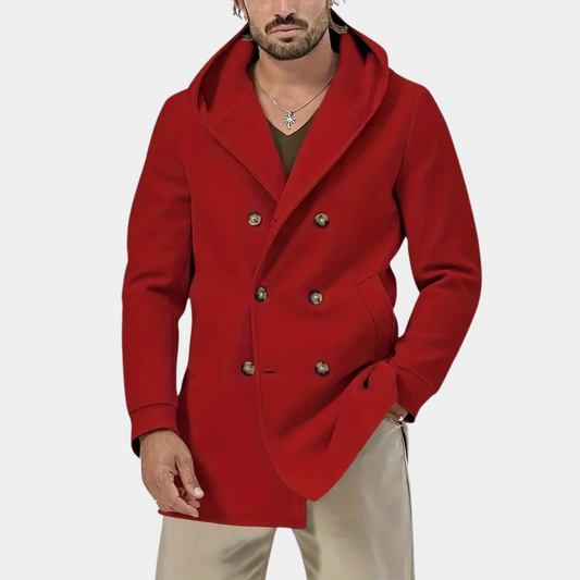 Stylish men's hooded trench coat for a casual look