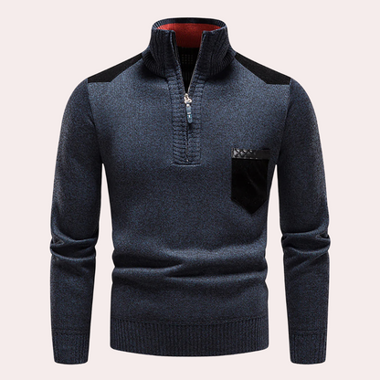 Ignatius - Timeless Elegance: Half Zip Sweater for the Contemporary Man