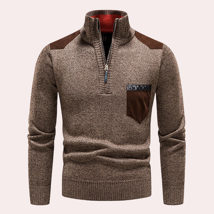 Ignatius - Timeless Elegance: Half Zip Sweater for the Contemporary Man