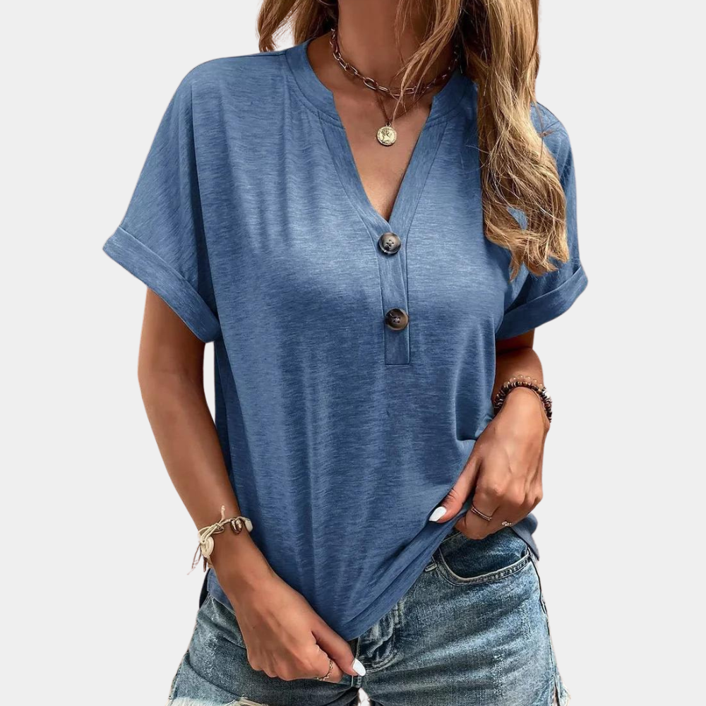 Roxane - V-neck Casual Top for Women - A perfect combination of style and comfort!