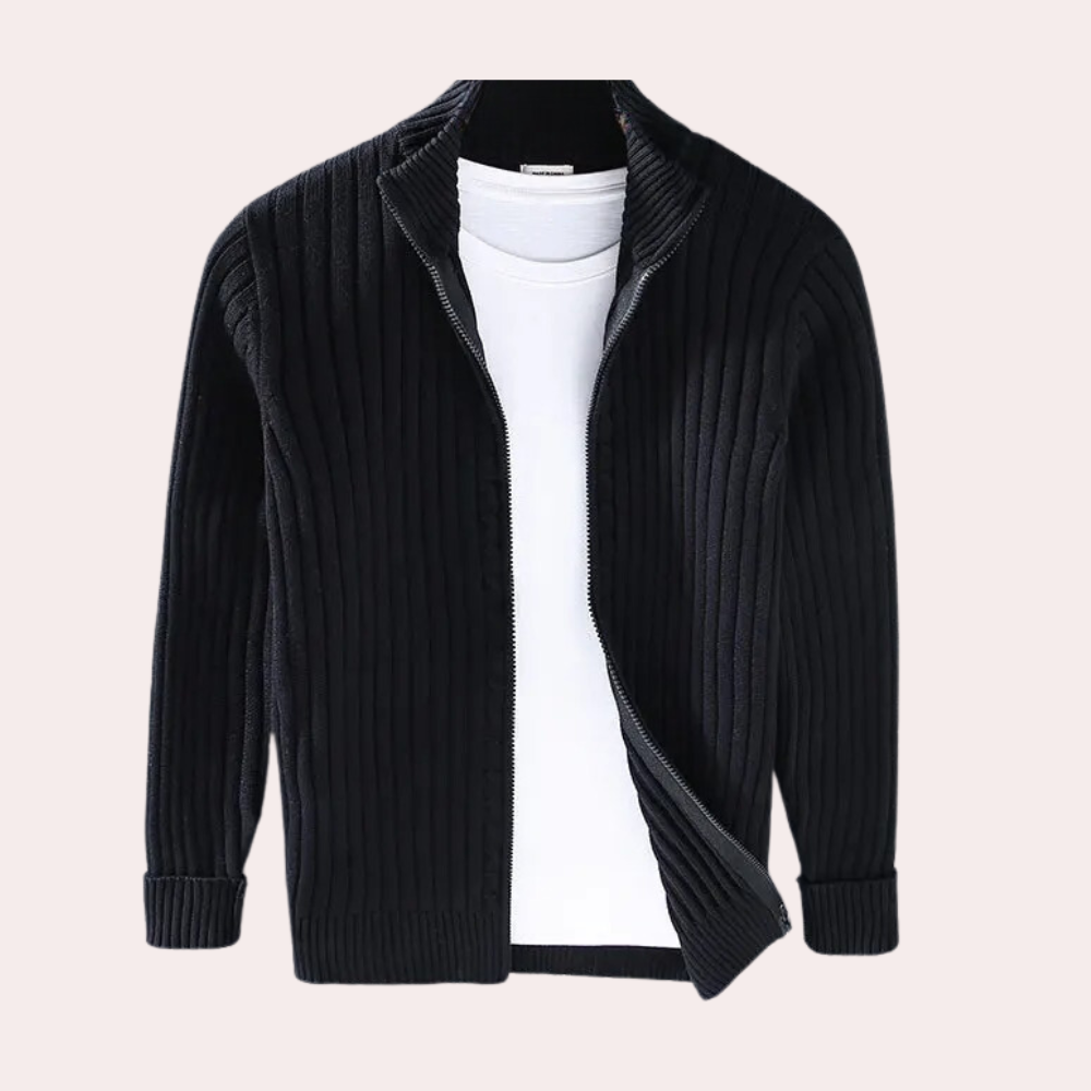 Janusz - Luxury Knitted Men's Cardigan with Zipper for a Casual and Stylish Look
