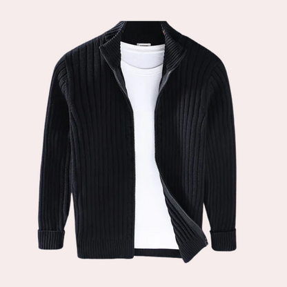 Janusz - Luxury Knitted Men's Cardigan with Zipper for a Casual and Stylish Look