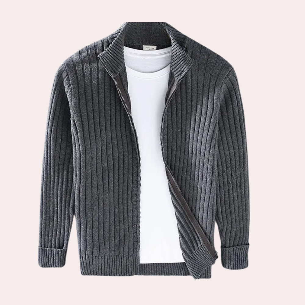 Janusz - Luxury Knitted Men's Cardigan with Zipper for a Casual and Stylish Look