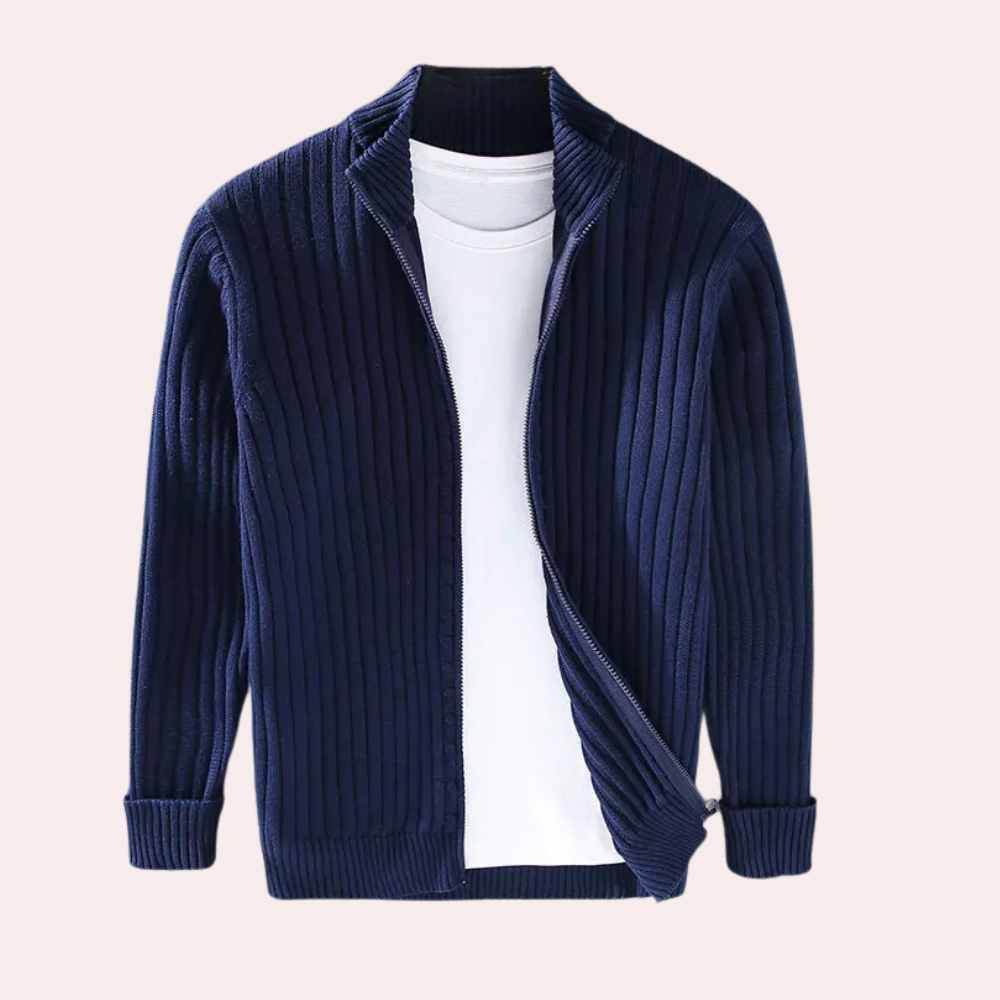Janusz - Luxury Knitted Men's Cardigan with Zipper for a Casual and Stylish Look
