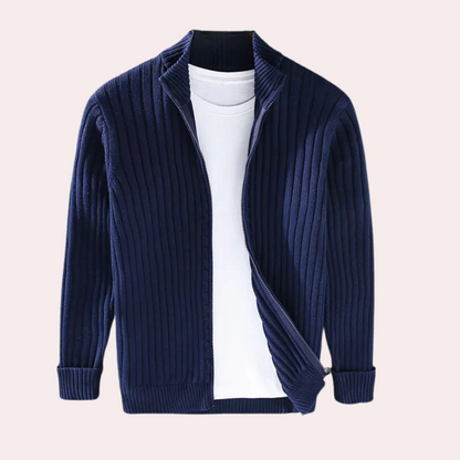Janusz - Luxury Knitted Men's Cardigan with Zipper for a Casual and Stylish Look