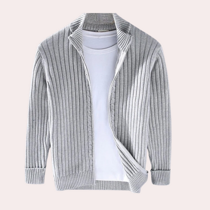 Janusz - Luxury Knitted Men's Cardigan with Zipper for a Casual and Stylish Look