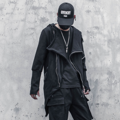 Balthasar - Stylish Men's Trench Coat with Asymmetric Design