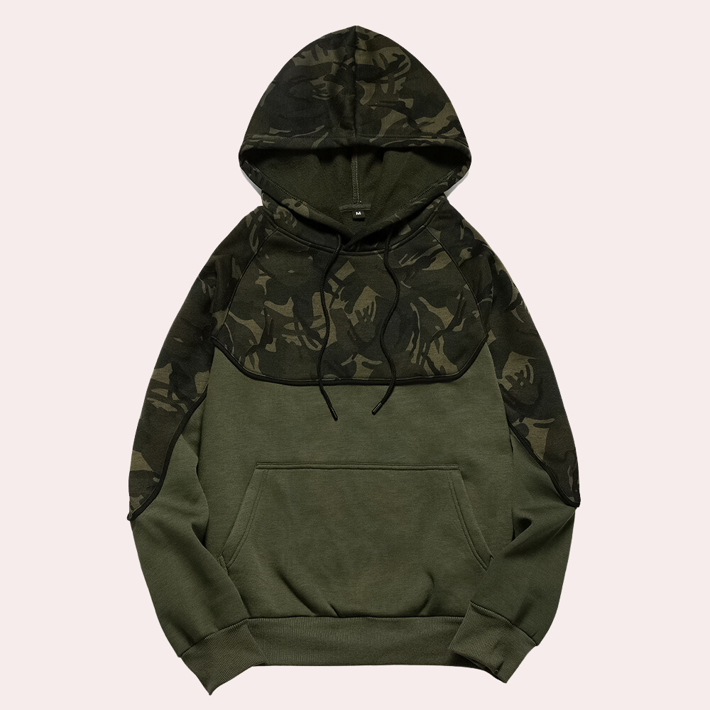 Antonis - Trendy Casual Men's Hoodie with Stylish Camouflage Pattern