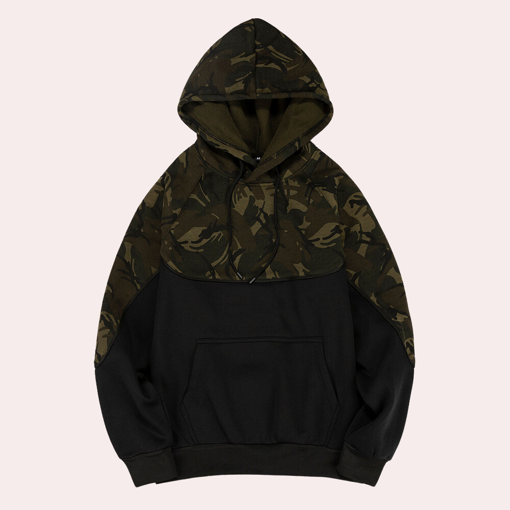 Antonis - Trendy Casual Men's Hoodie with Stylish Camouflage Pattern