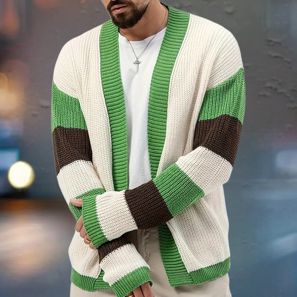 Damianos - Elegant Knitted Men's Sweater with Trendy Colourways
