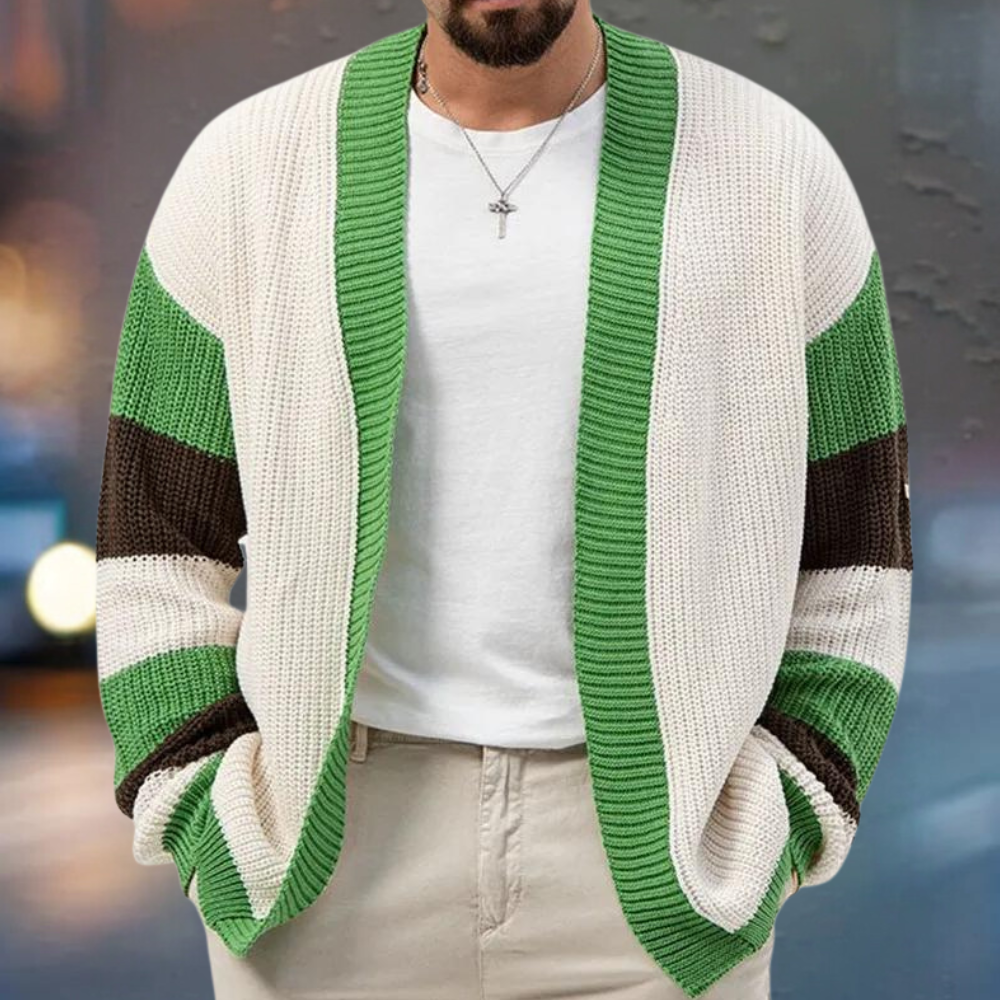 Damianos - Elegant Knitted Men's Sweater with Trendy Colourways