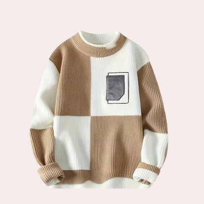 Agoston - Stylish Colour Block Pullover for the Modern Man