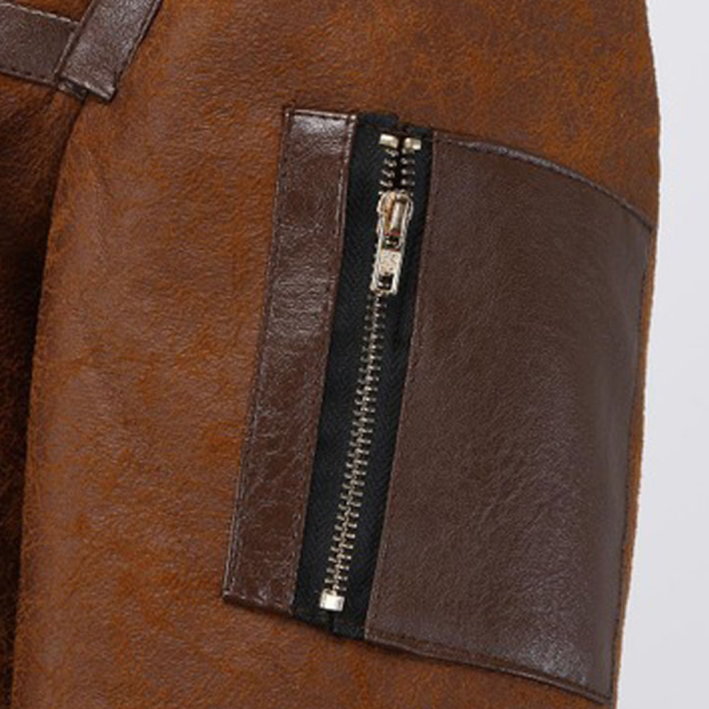 Erno - Stylish and warm leather biker jacket for men