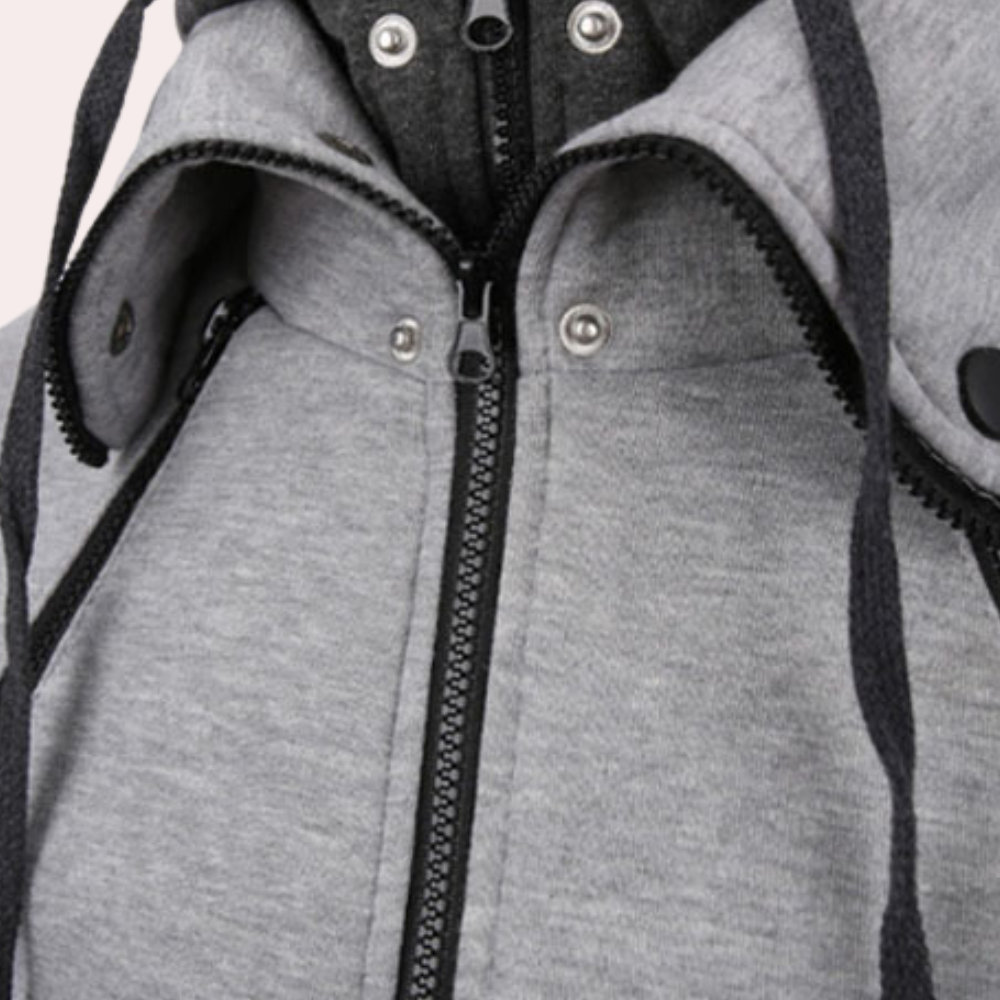 Gaspar - Stylish Men's Sporty Hoodie with Zipper