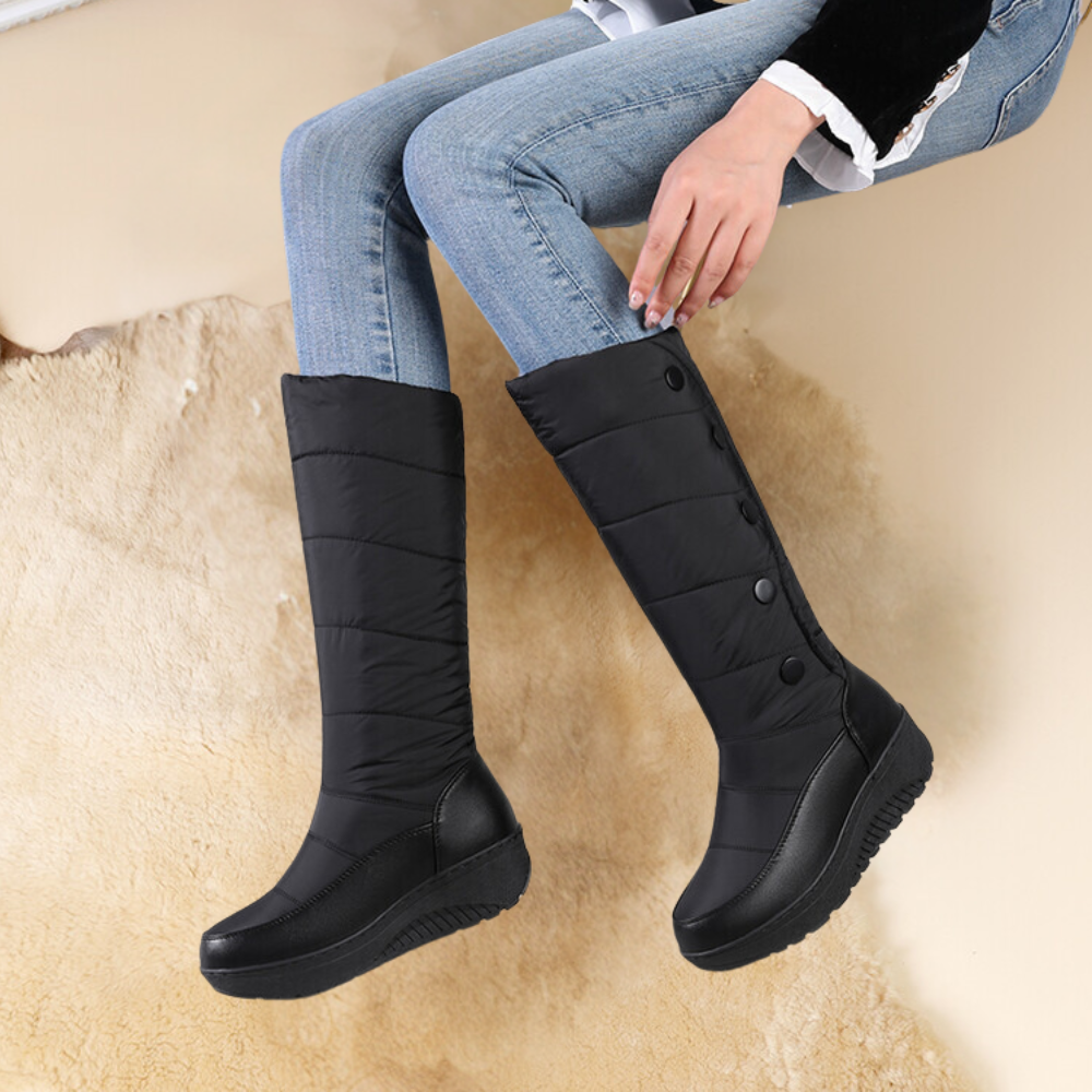 Maja - Stylish High Calf Snow Boots for Women