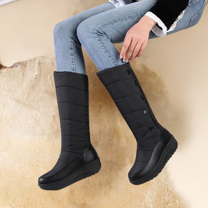 Maja - Stylish High Calf Snow Boots for Women