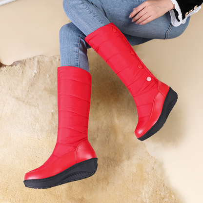 Maja - Stylish High Calf Snow Boots for Women