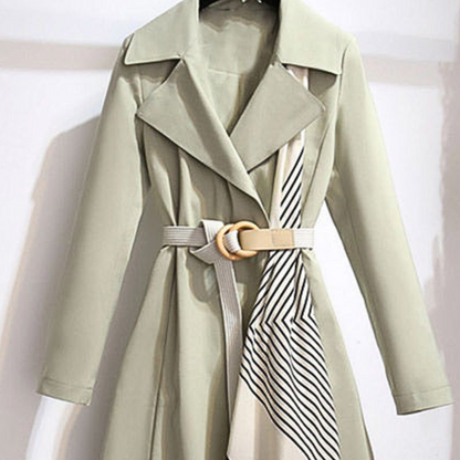 Aurembiaix - Stylish luxury trench coat for women with a refined belt