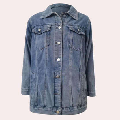 Elizabeth - Chic Denim Winter Coat for Ladies