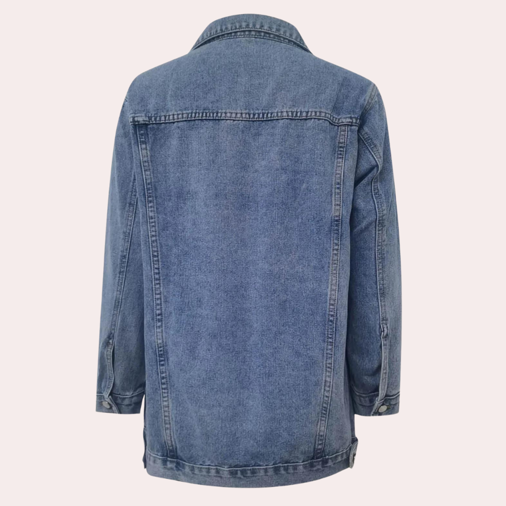 Elizabeth - Chic Denim Winter Coat for Ladies