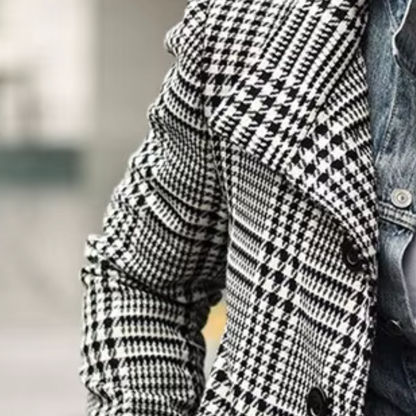 Stylish Checkered Men's Coat - CHRISTOPHER