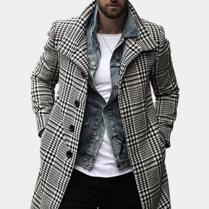 Stylish Checkered Men's Coat - CHRISTOPHER