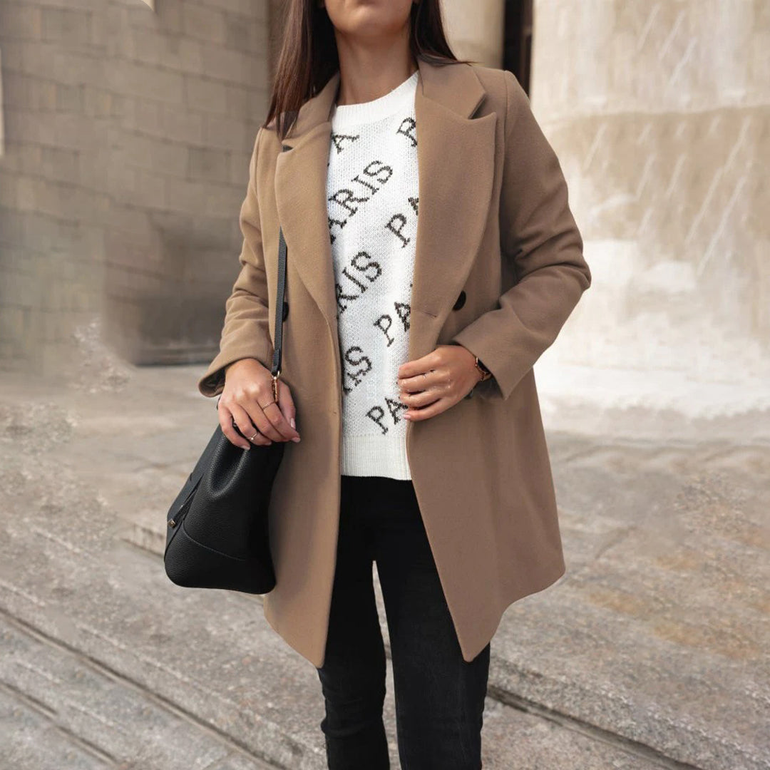 CHARLOTTE - Elegant long winter coat for women