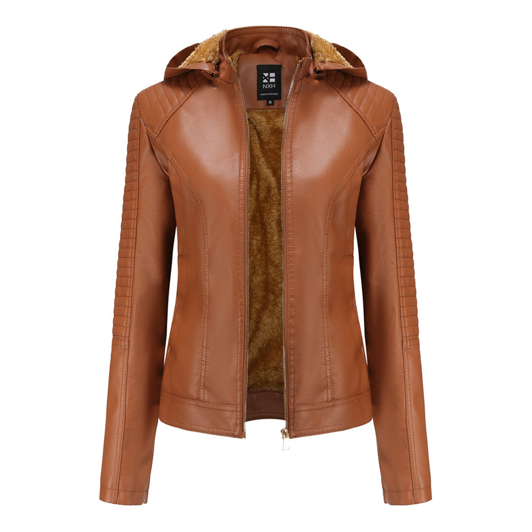 MIRJETE - Elegant leather jacket for a trendy look