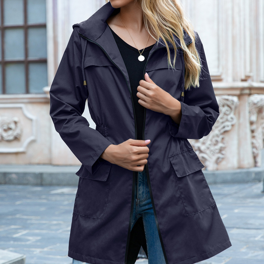 Camila - Elegant zip-up trench coat for women