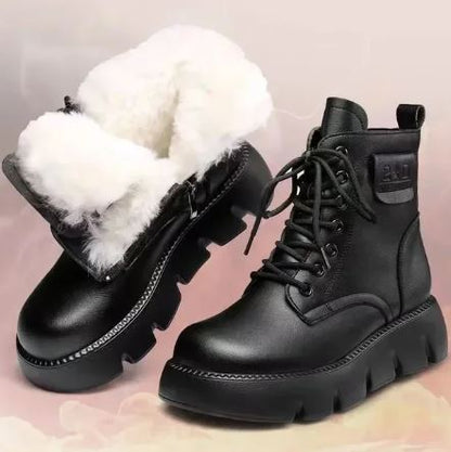 Anthea - Stylish padded boots with comfortable thick soles
