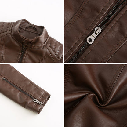 ANDRIJANA - Elegant leather jacket for a chic look