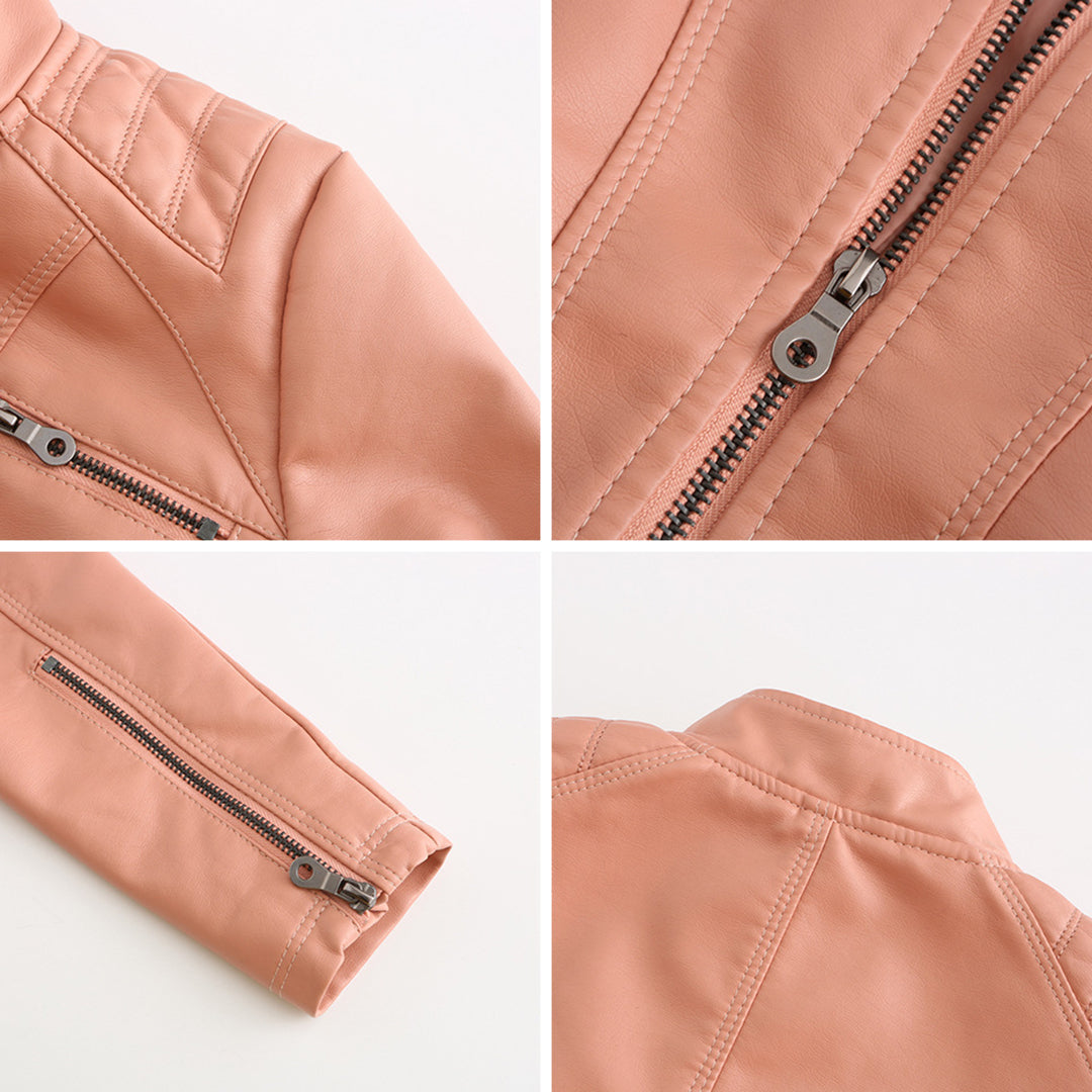 ANDRIJANA - Elegant leather jacket for a chic look