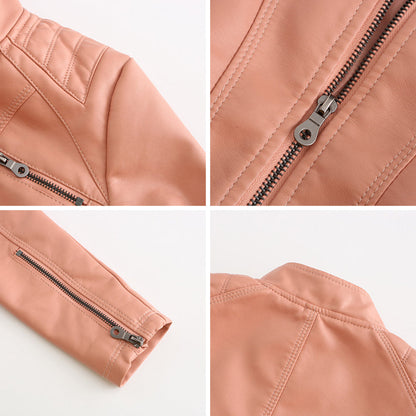 ANDRIJANA - Elegant leather jacket for a chic look