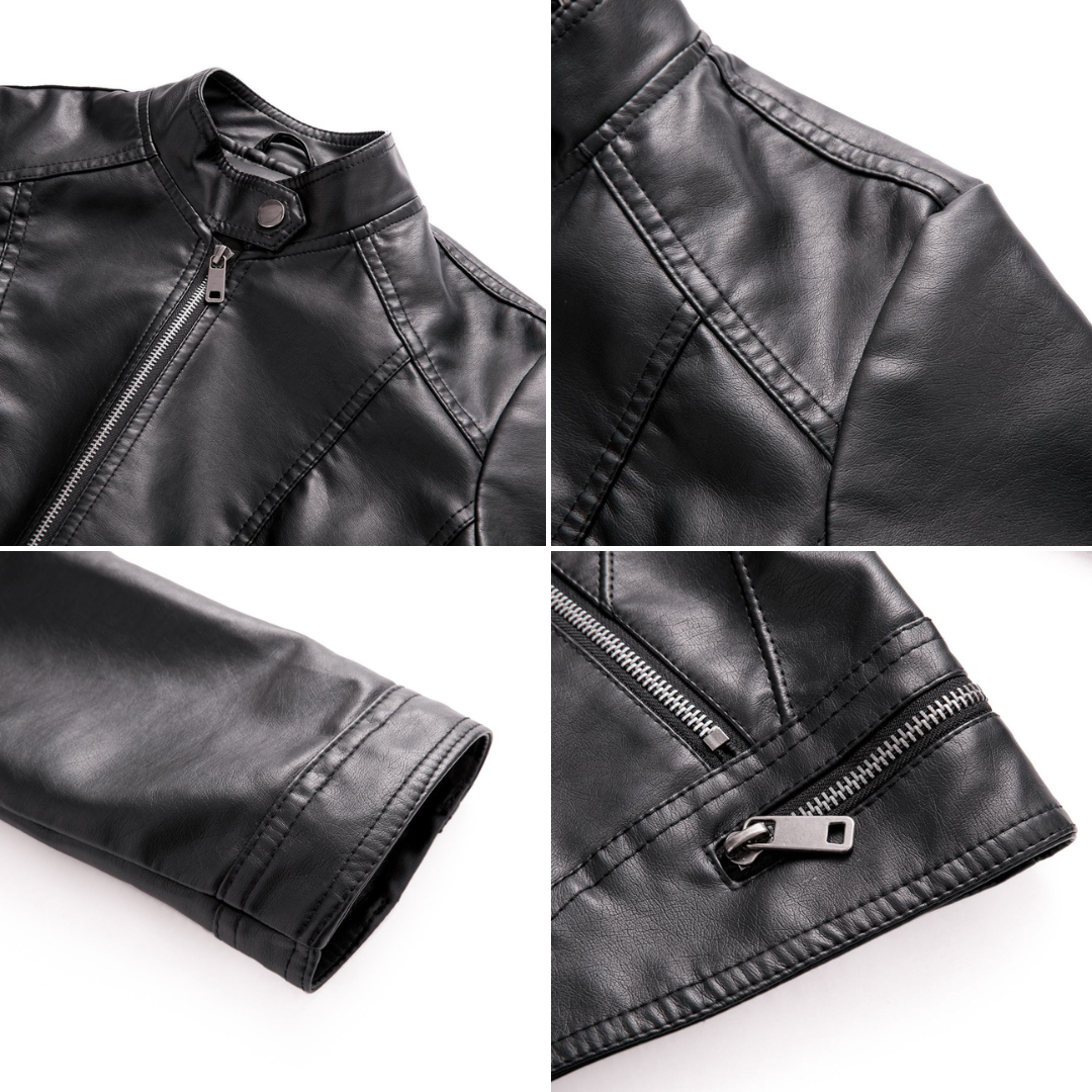 SLAVKA - Elegant leather jacket for a trendy look