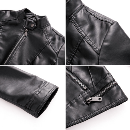 SLAVKA - Elegant leather jacket for a trendy look