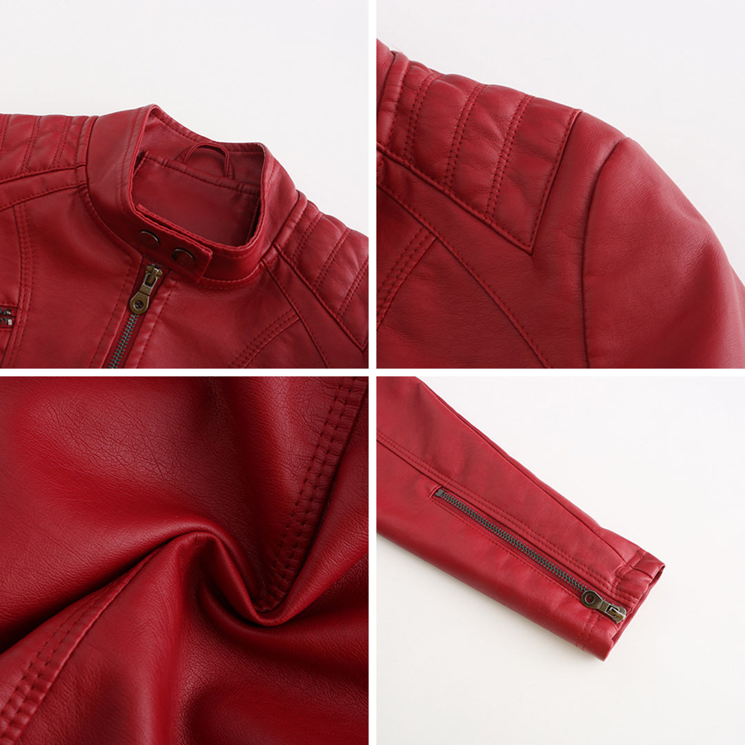 ANDRIJANA - Elegant leather jacket for a chic look