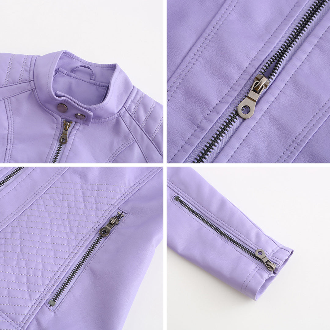 ANDRIJANA - Elegant leather jacket for a chic look