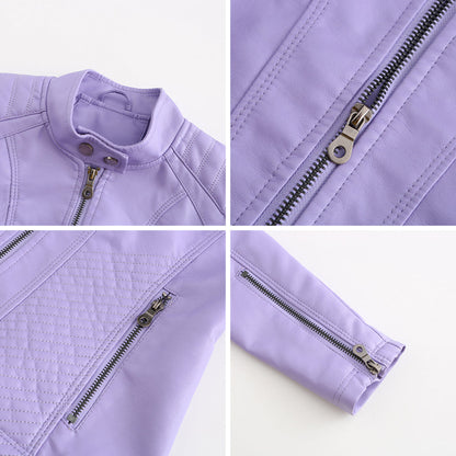 ANDRIJANA - Elegant leather jacket for a chic look