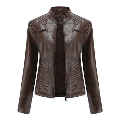 ANDRIJANA - Elegant leather jacket for a chic look