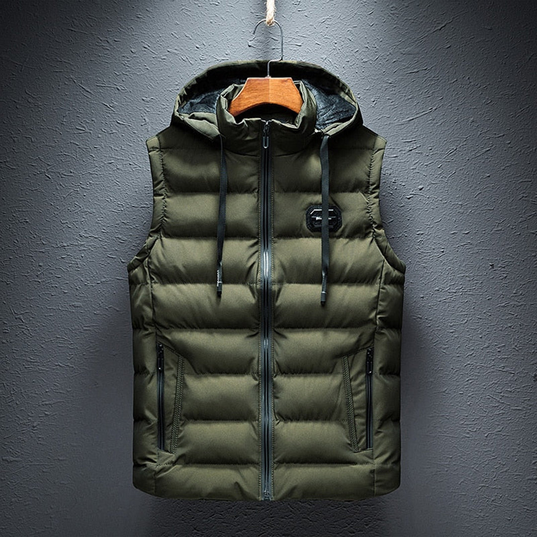 ETTORIO - Men's long body warmer with stylish hoodie