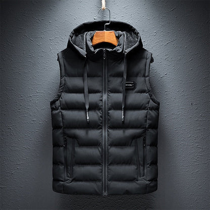 ETTORIO - Men's long body warmer with stylish hoodie