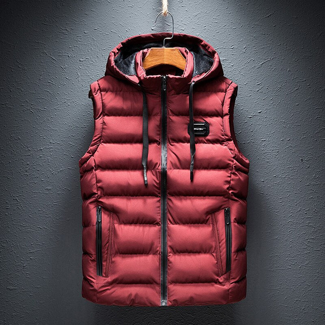 ETTORIO - Men's long body warmer with stylish hoodie