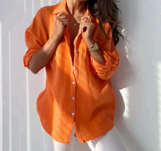 Emma - Stylish women's long-sleeved summer blouse